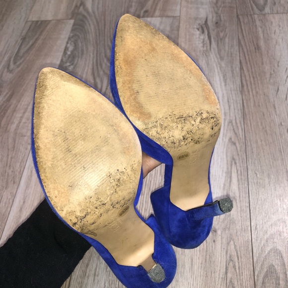 BCBG Paris Royal Blue D’Orsay Suede Pumps 6 - Picture 5 of 9
